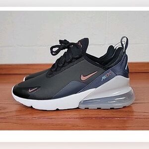 Nike Air Max 270 GS 'Black Thunder Blue Dark Pony'.